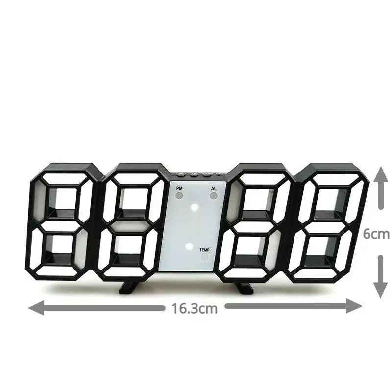 Reloj 3D LED Digital Ideal para hogar, cocina, oficina o decoración